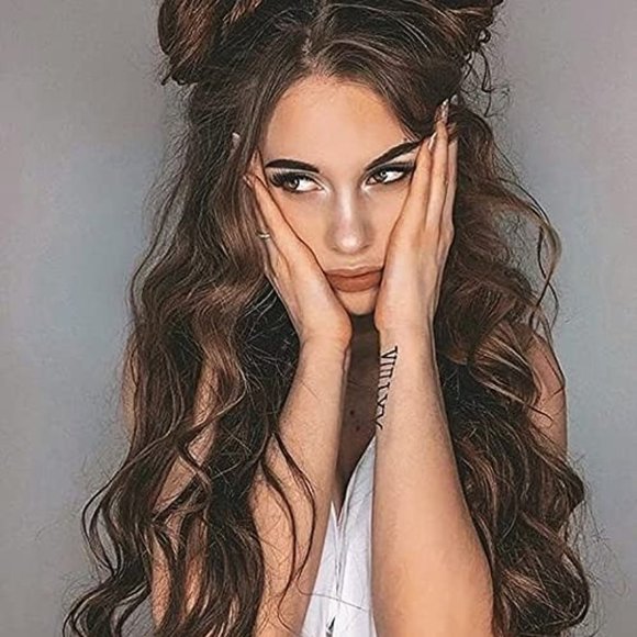 Long Wavy Brown Lace Front Wigs for Women DragQueen Wigs - Picture 6 of 6